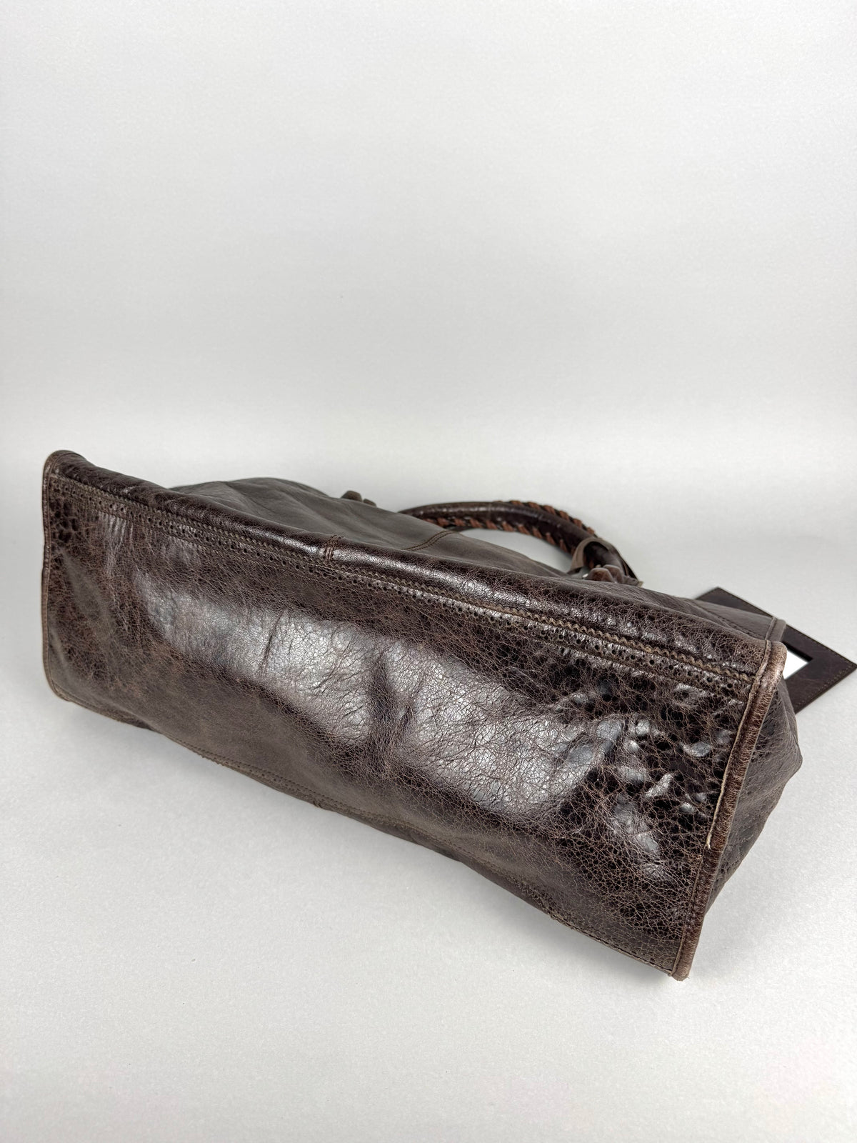 Balenciaga Giant 21 Leather Brown Covered Brogues Work Bag