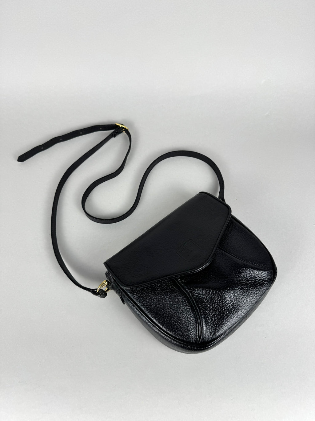 Burberrys Calfskin Black Leather Crossbody