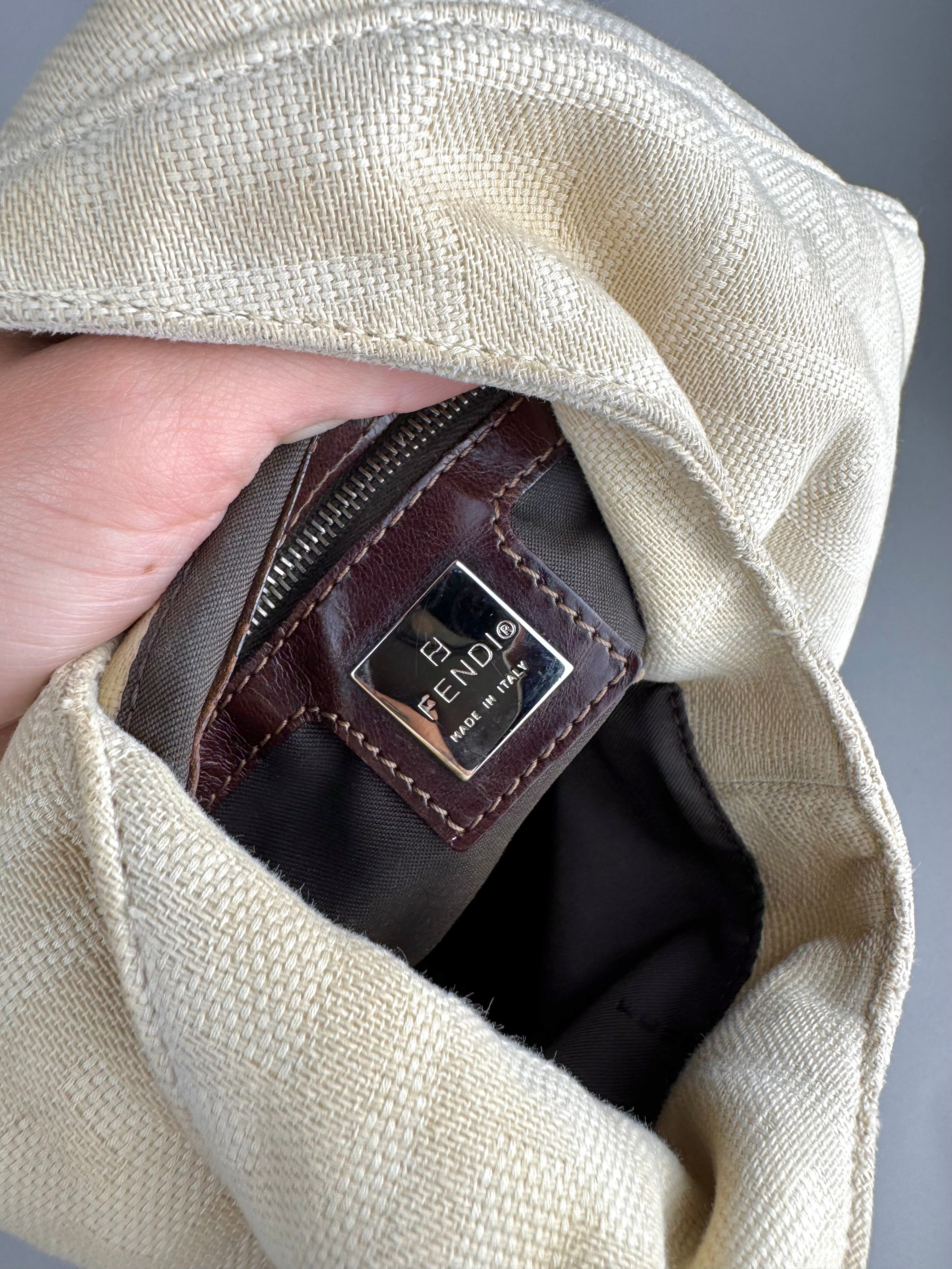 Fendi Monogram Bucket Beige