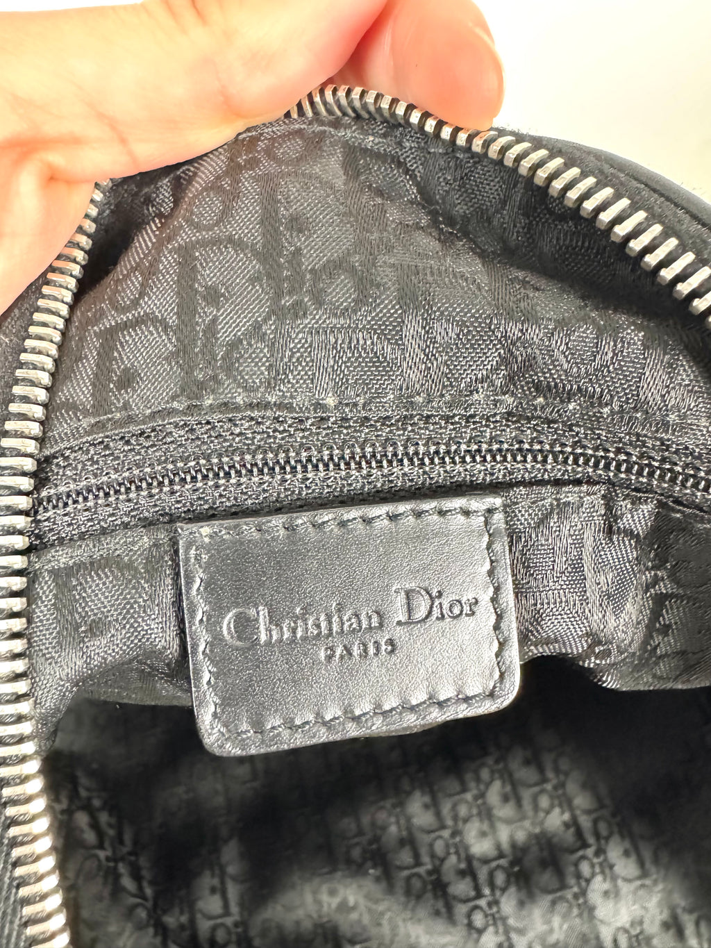 Christian Dior Street Chic Half Moon Leather Black