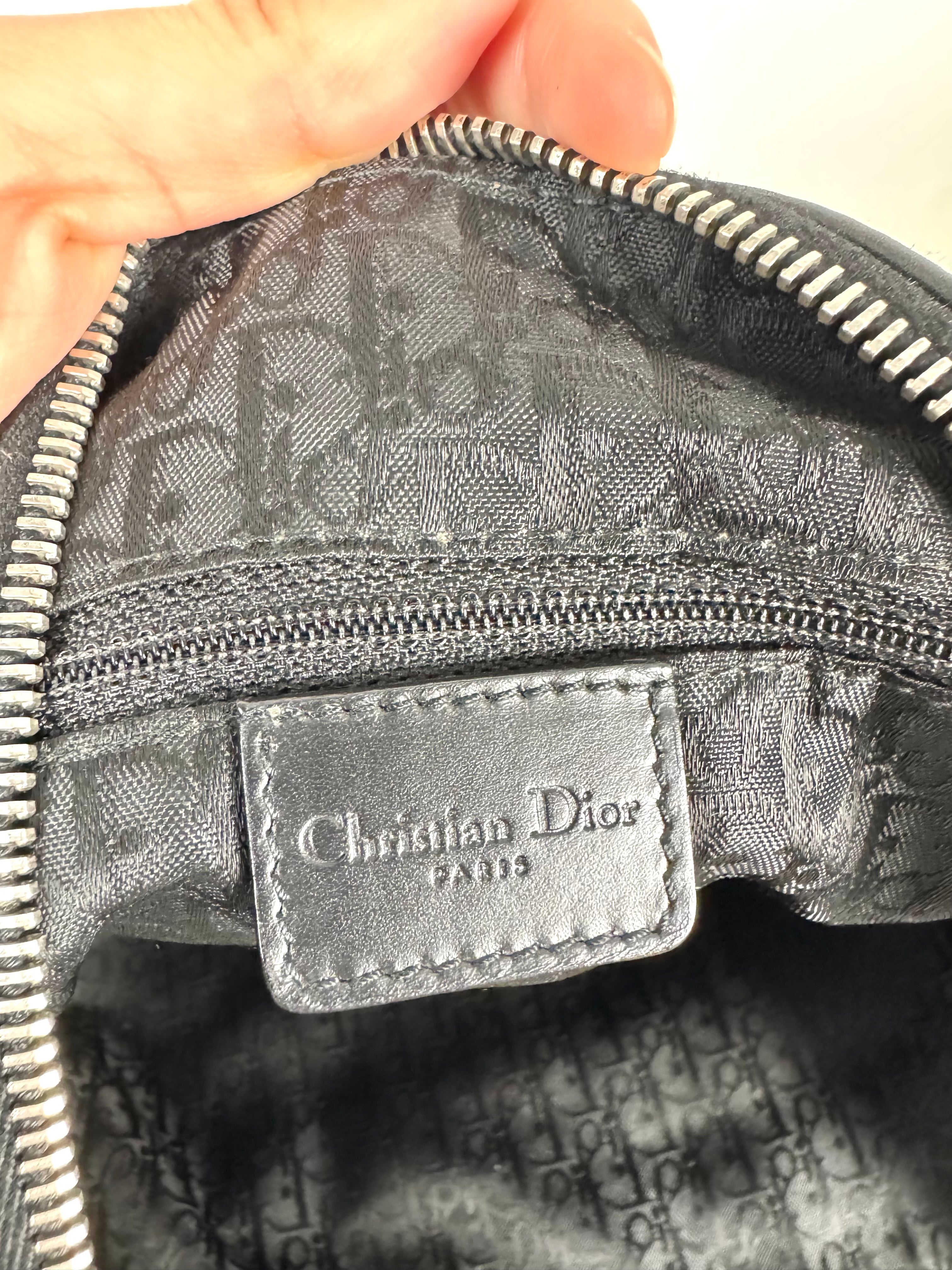 Christian Dior Street Chic Half Moon Leather Black
