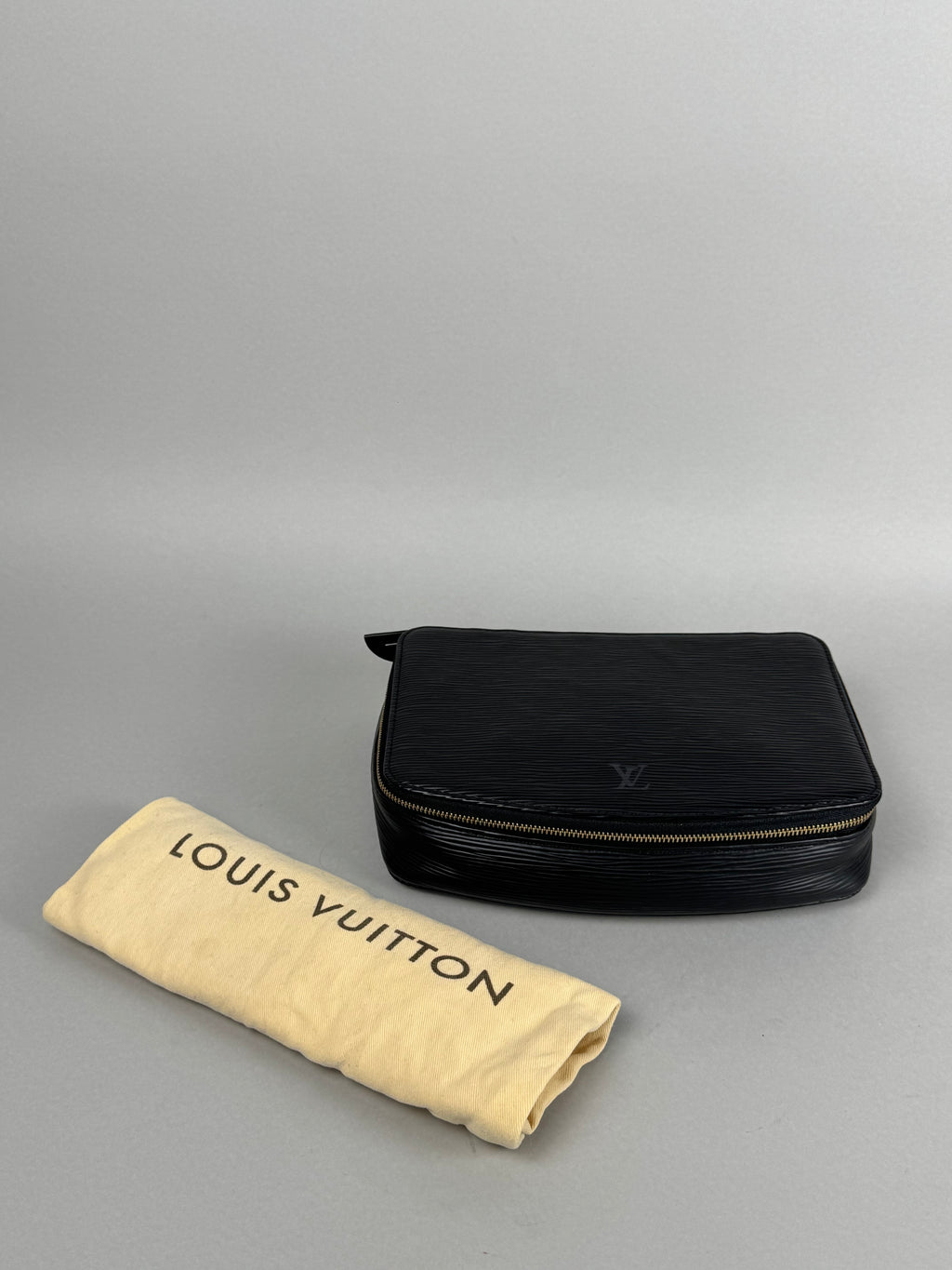 Louis Vuitton Epi Leather Black Poche Monte-Carlo Jewelry Case Noir