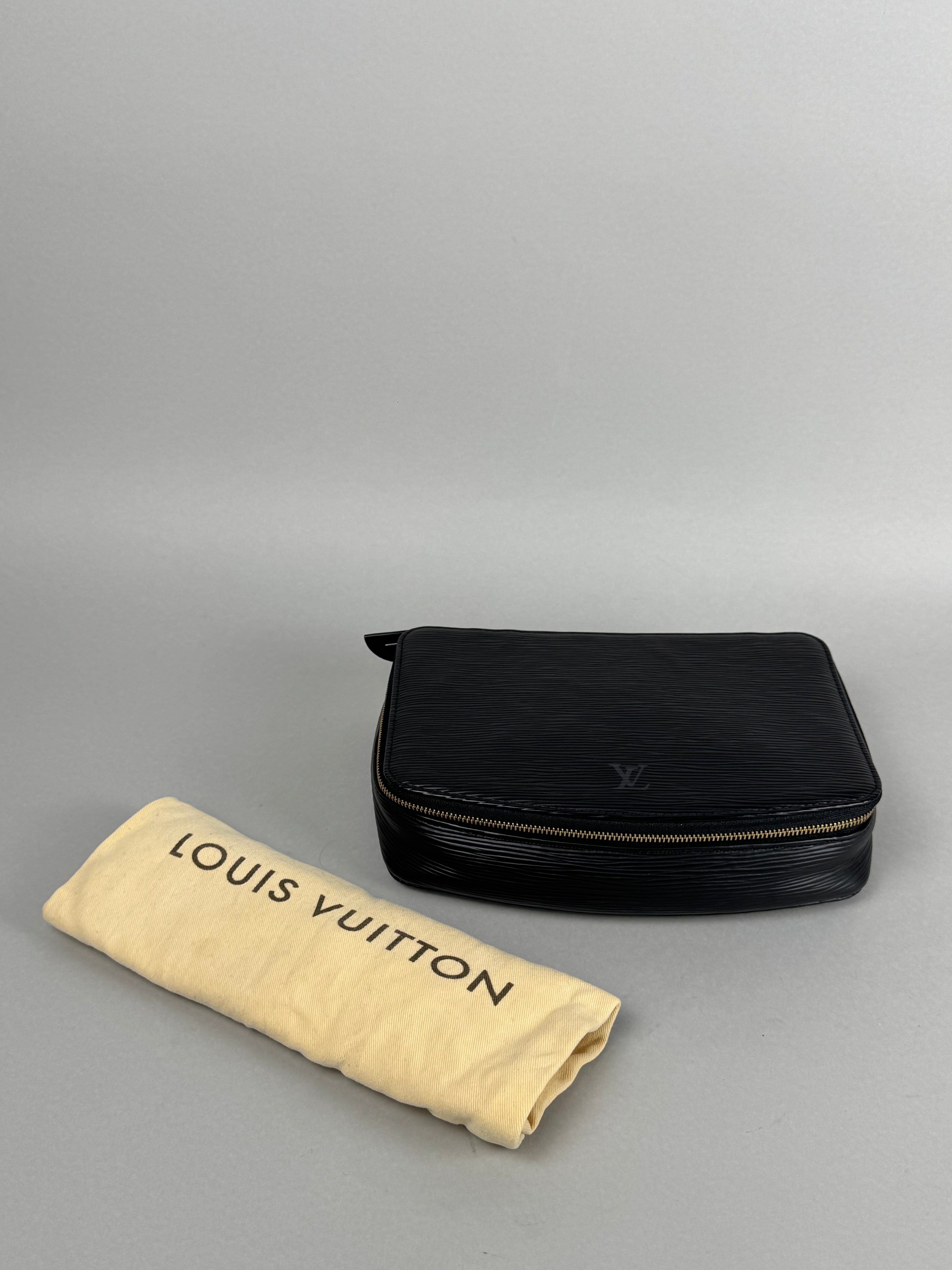 Louis Vuitton Epi Leather Black Poche Monte-Carlo Jewelry Case Noir