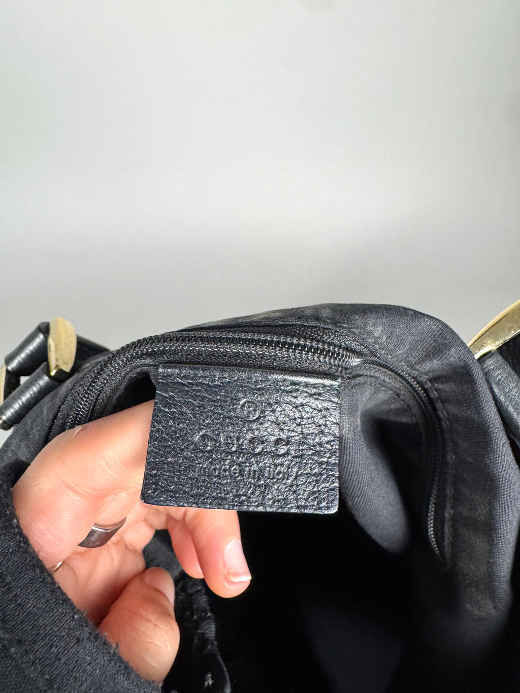 Gucci Black Monogram Abbey Tote Bag