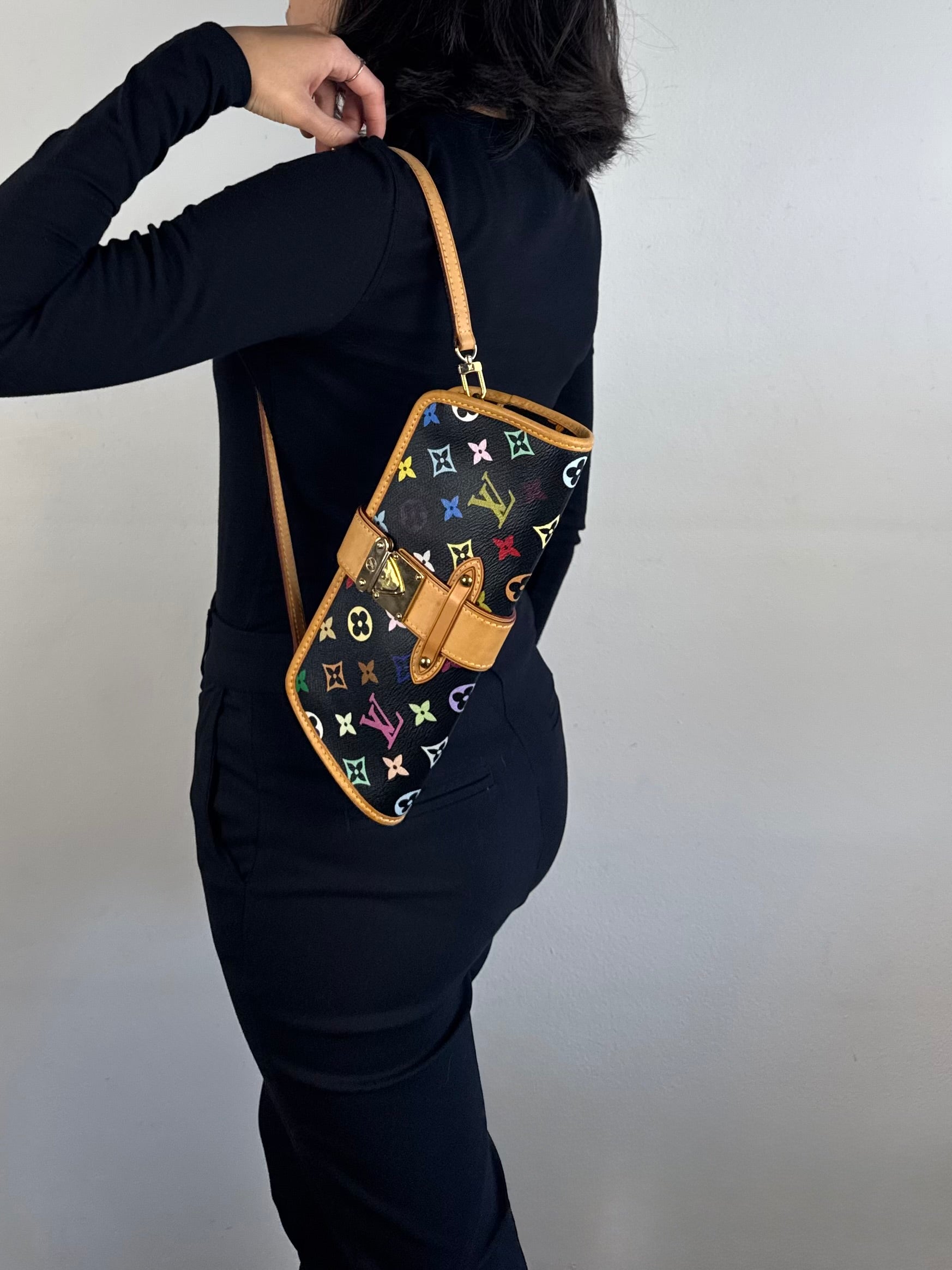 Louis Vuitton Shirley Monogram Multicolor Black