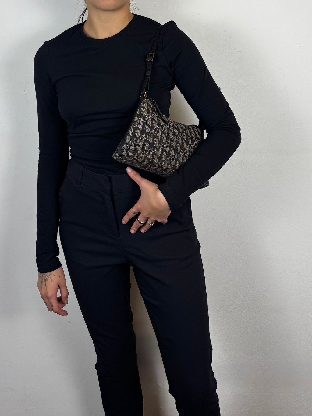Christian Dior Monogram Pochette Black