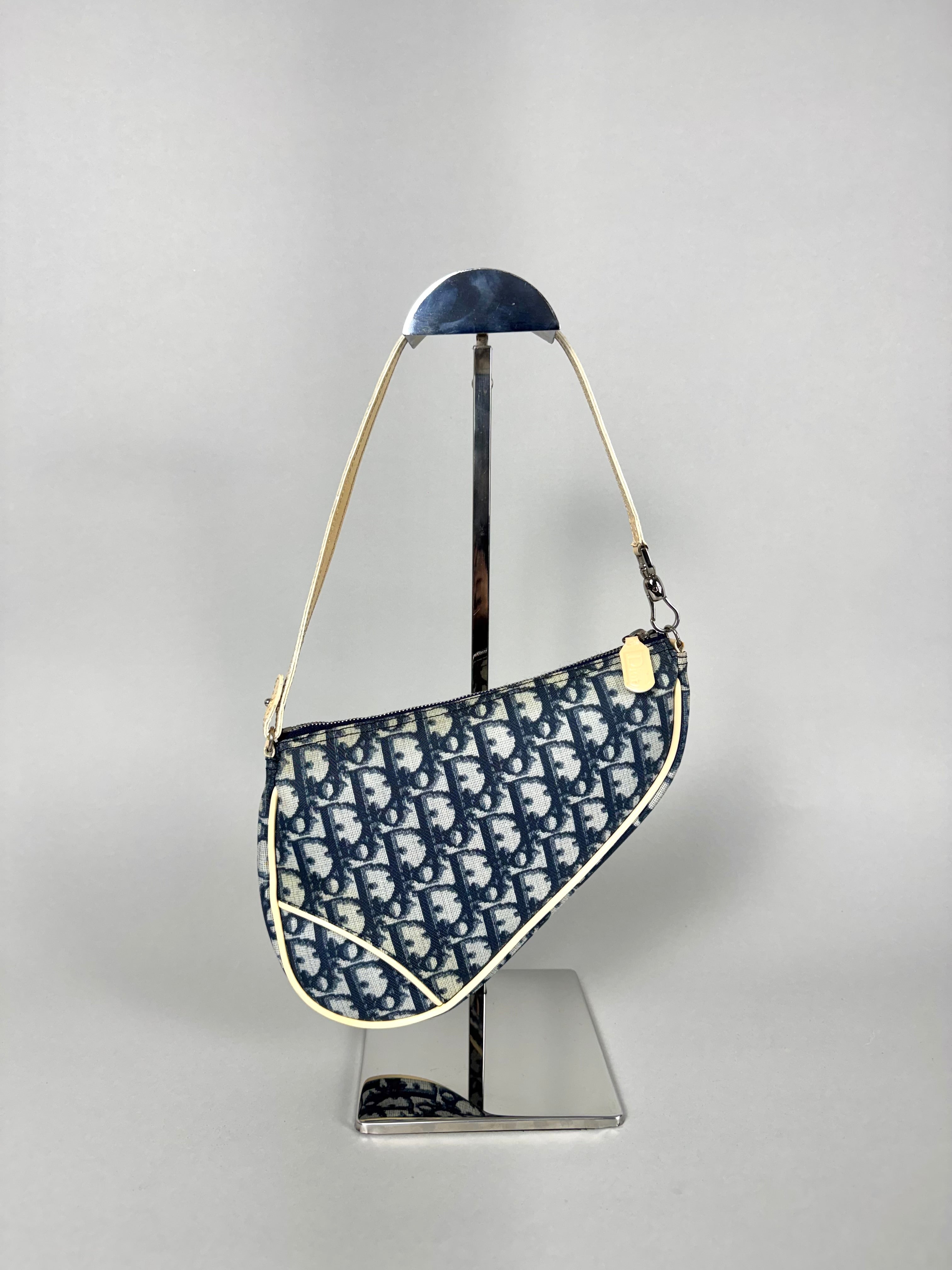 Christian Dior Monogram Mini Saddle Oblique Blue