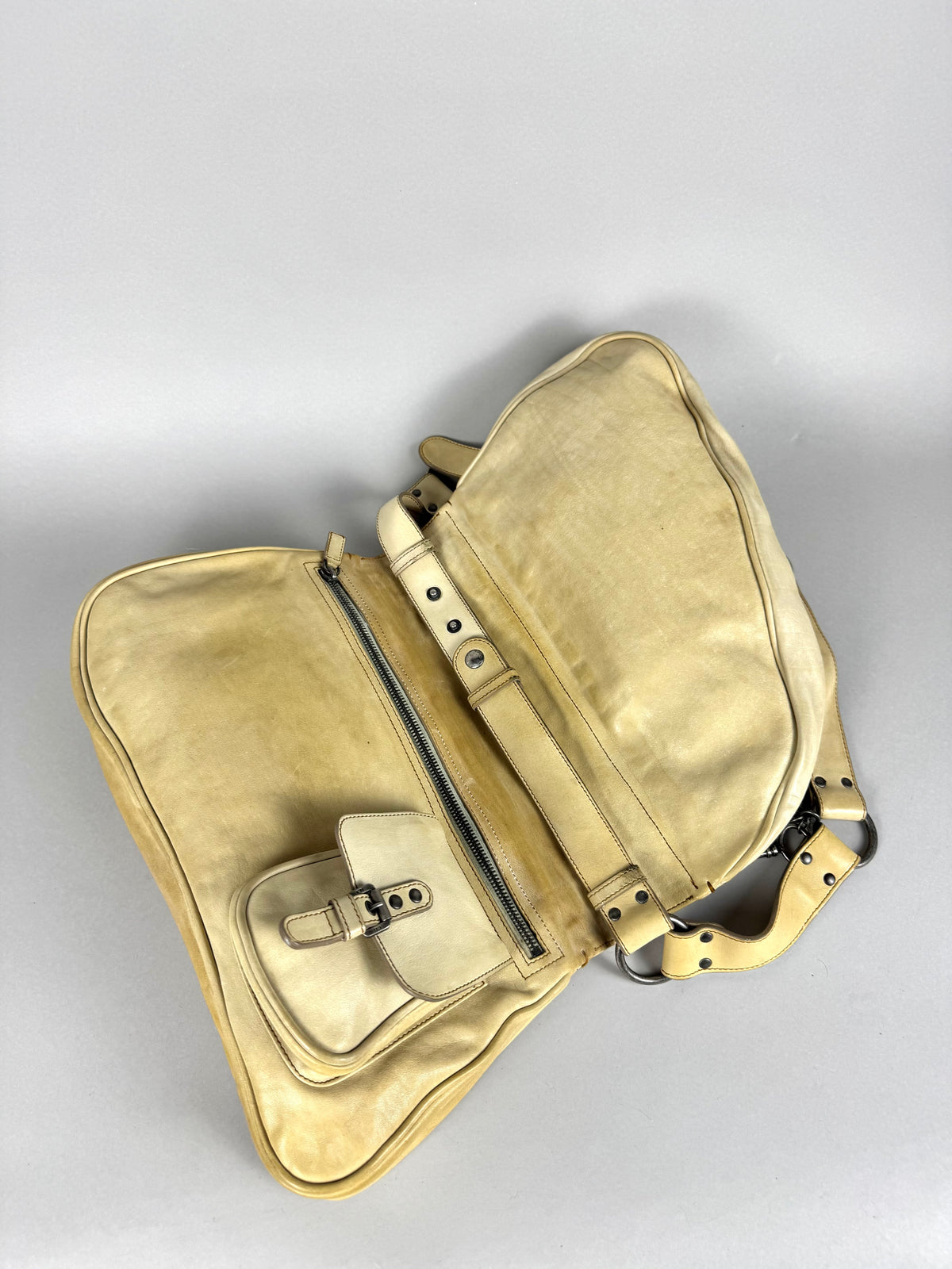 Christian Dior Gaucho Double Leather Off White