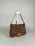 Fendi Mamma Baguette Monogram Zucca Velour