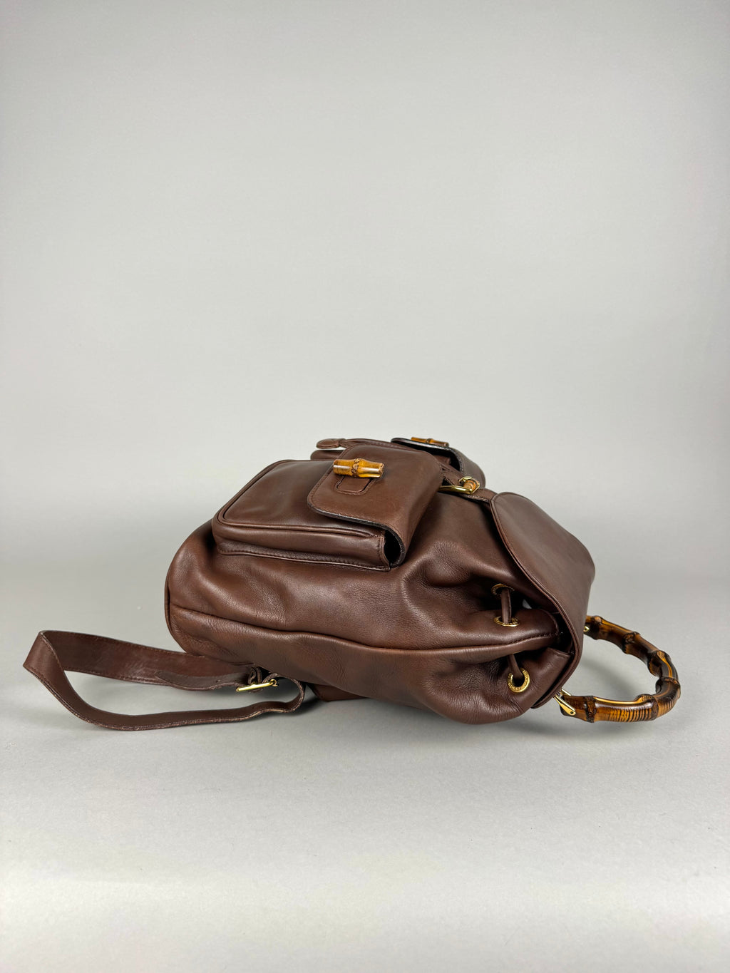 Gucci Brown Leather Backpack