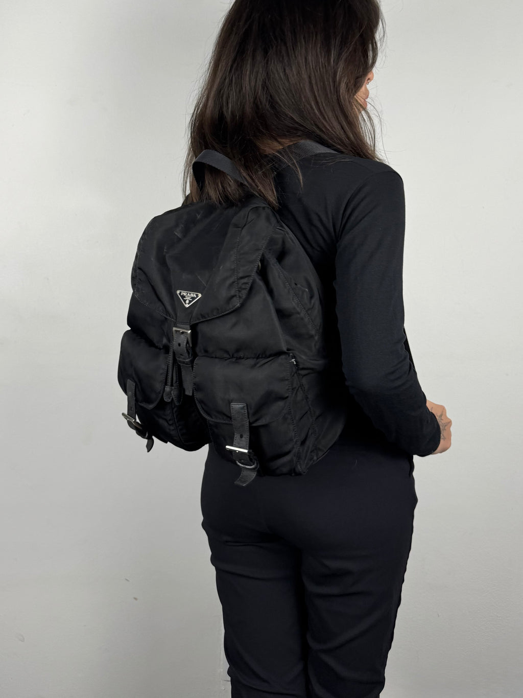 Prada Black Nylon Backpack Medium