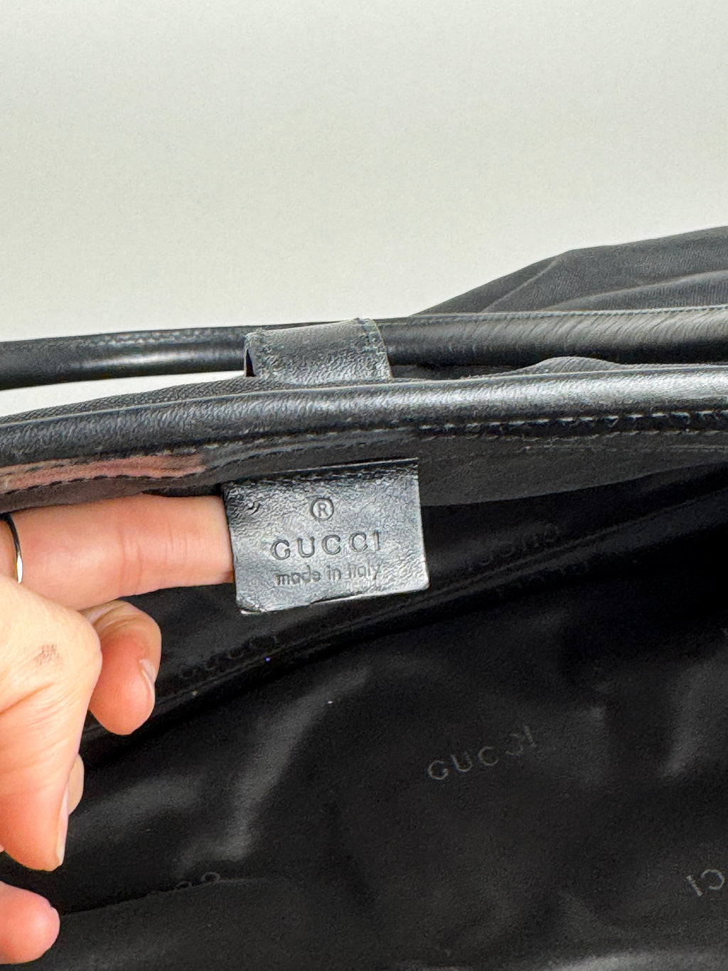 Gucci Jackie Black Cloth Tote