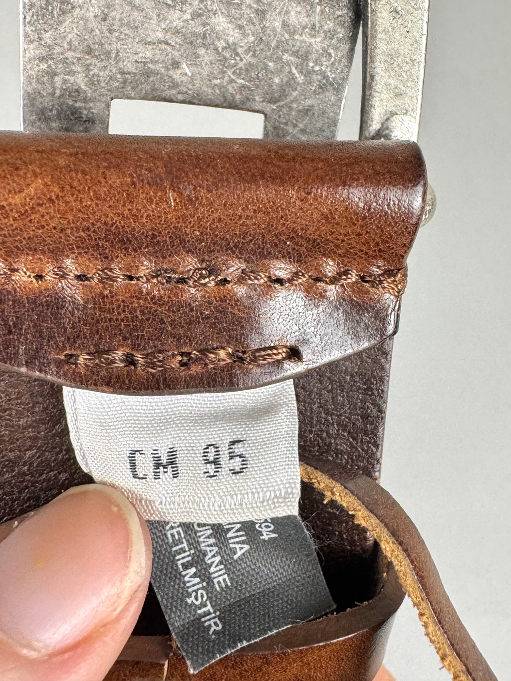 Diesel D Buckle Brown Leather Belt