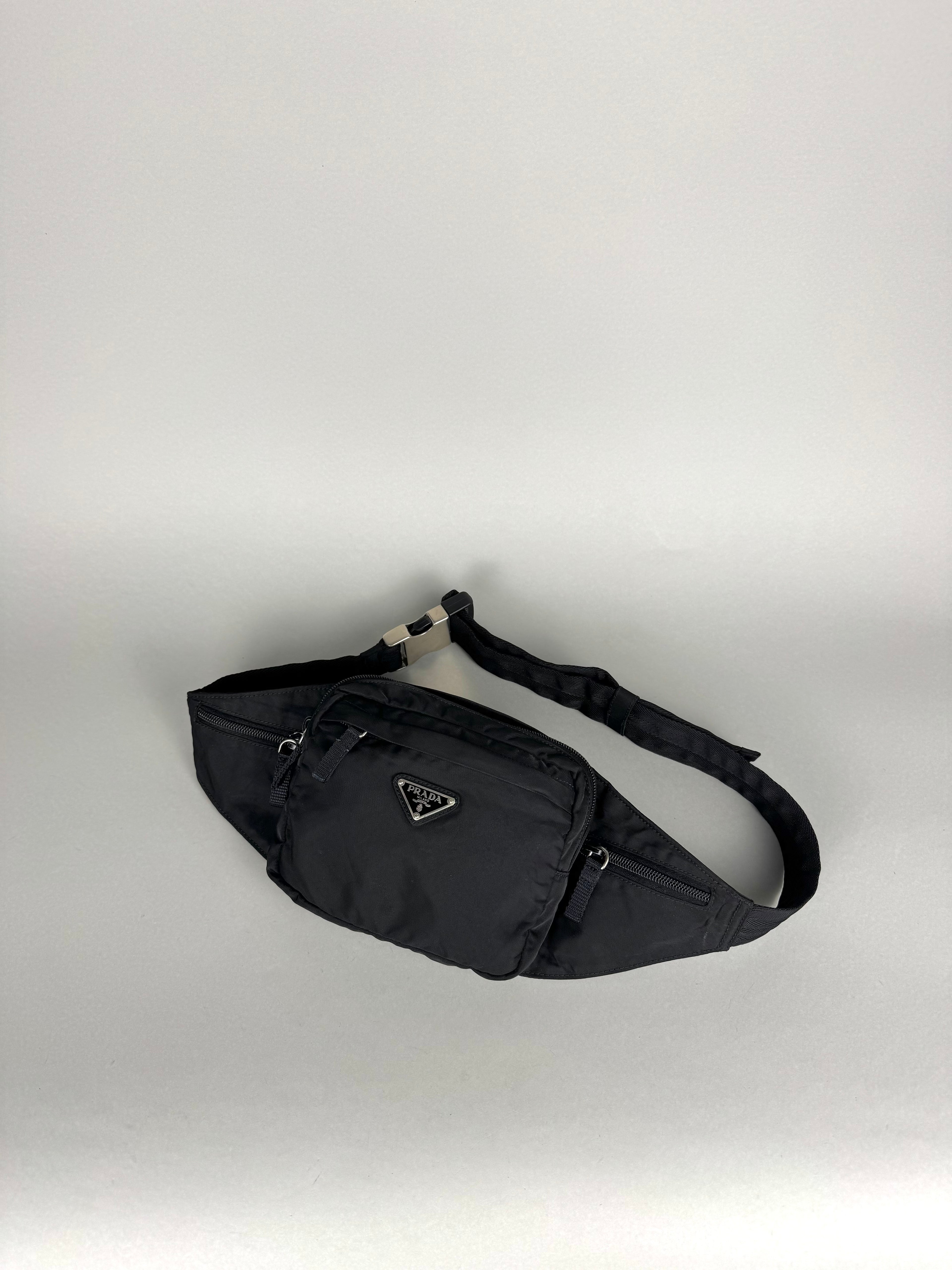 Prada Montagna Nylon Black Belt Pochete