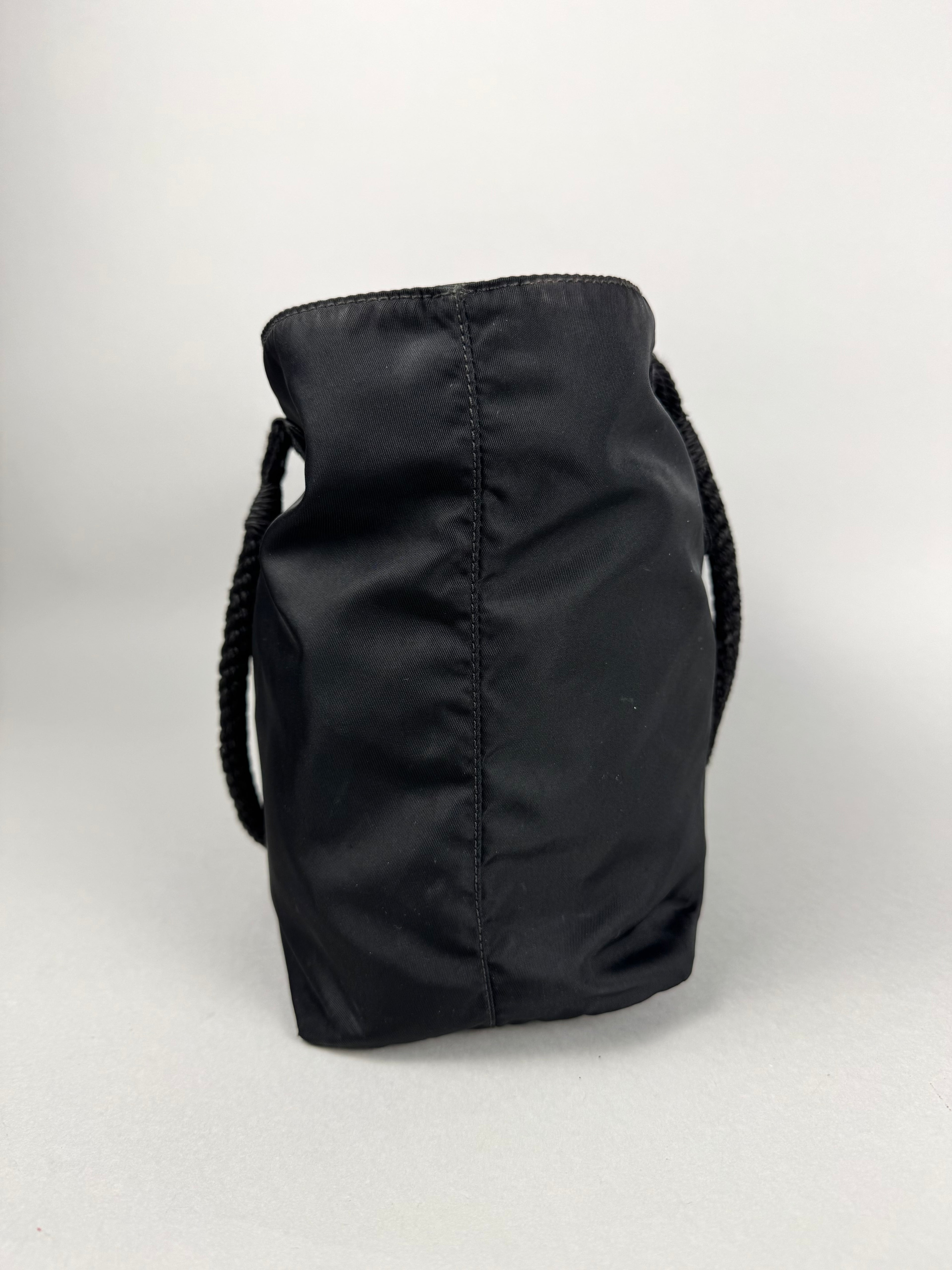 Prada Black Nylon Braided Tote