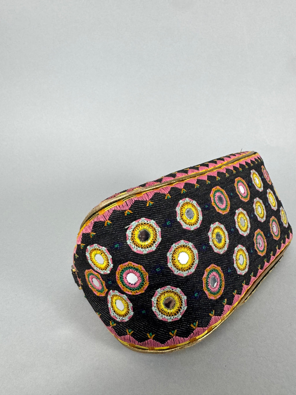 Christian Dior Embroidered Montaigne Cadillac 1947 Denim Bag