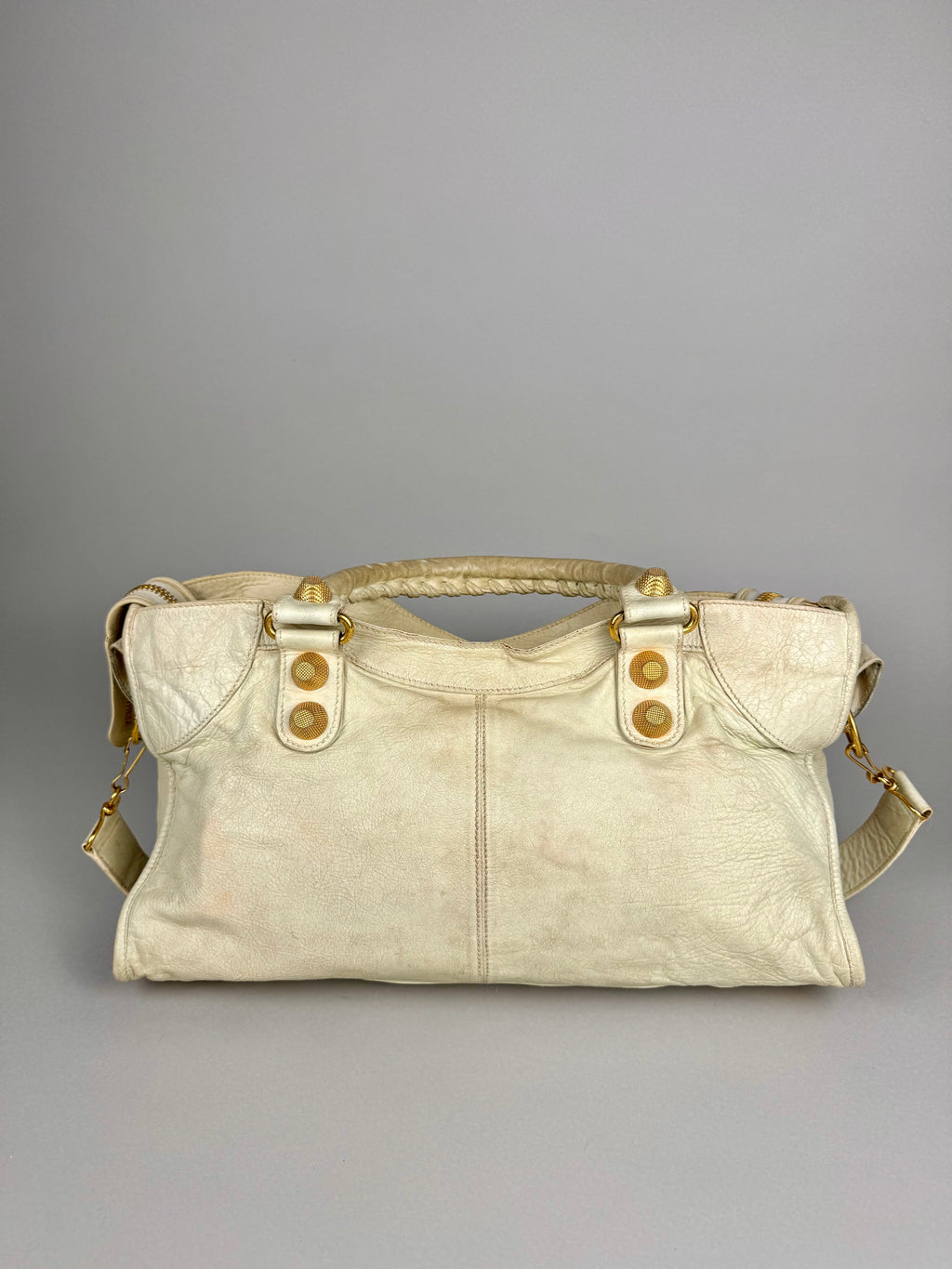 Balenciaga Sahara Lambskin Leather Gold Part Time 21 Bag