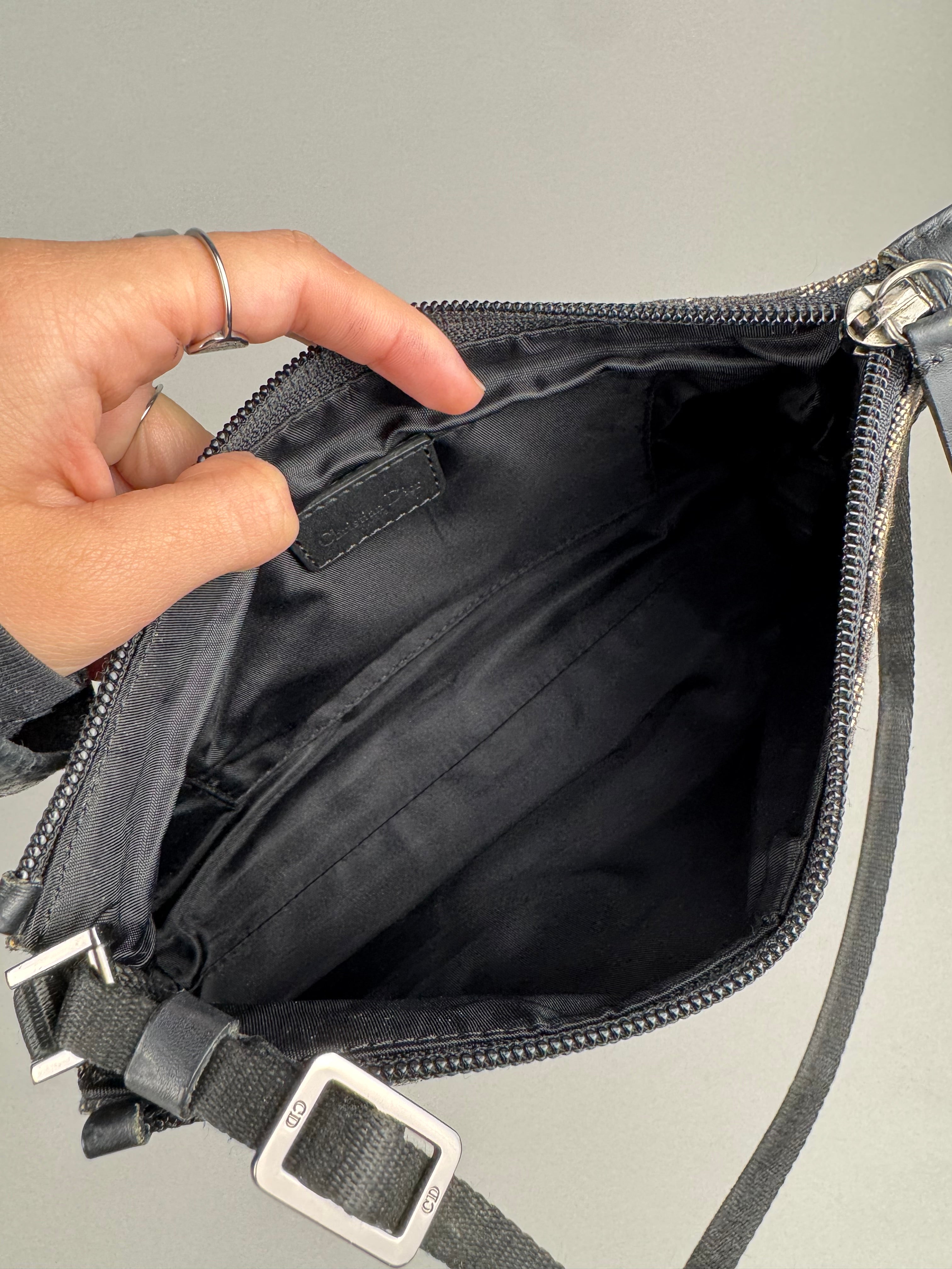 Christian Dior Monogram Pochette Black