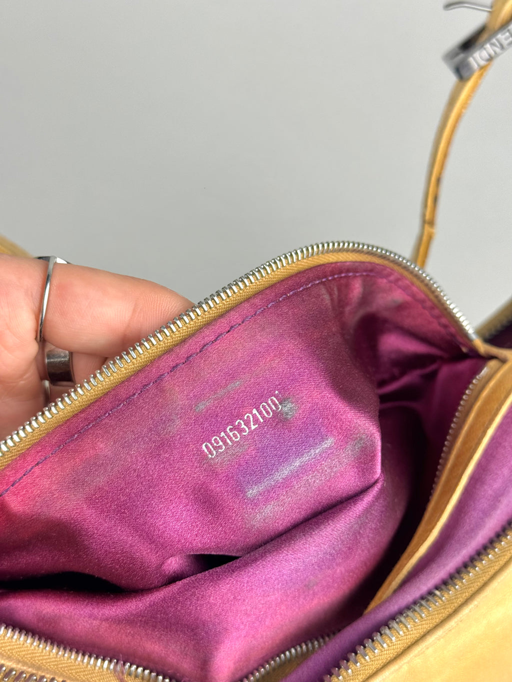 Fendi Croissant Lambskin Leather