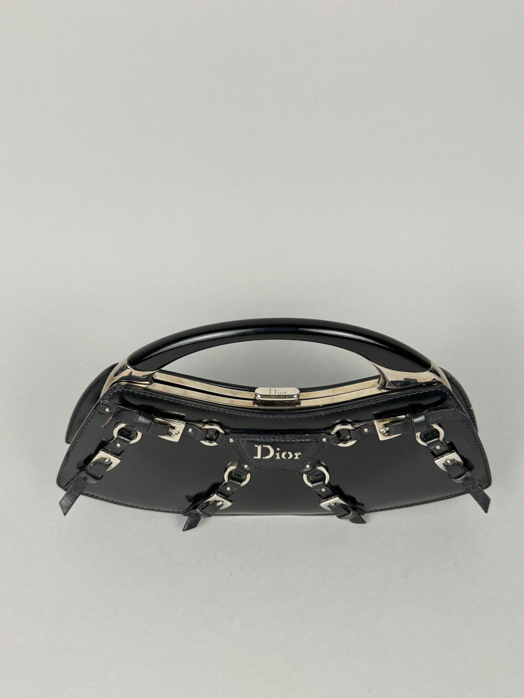 Christian Dior Bondage Black Leather