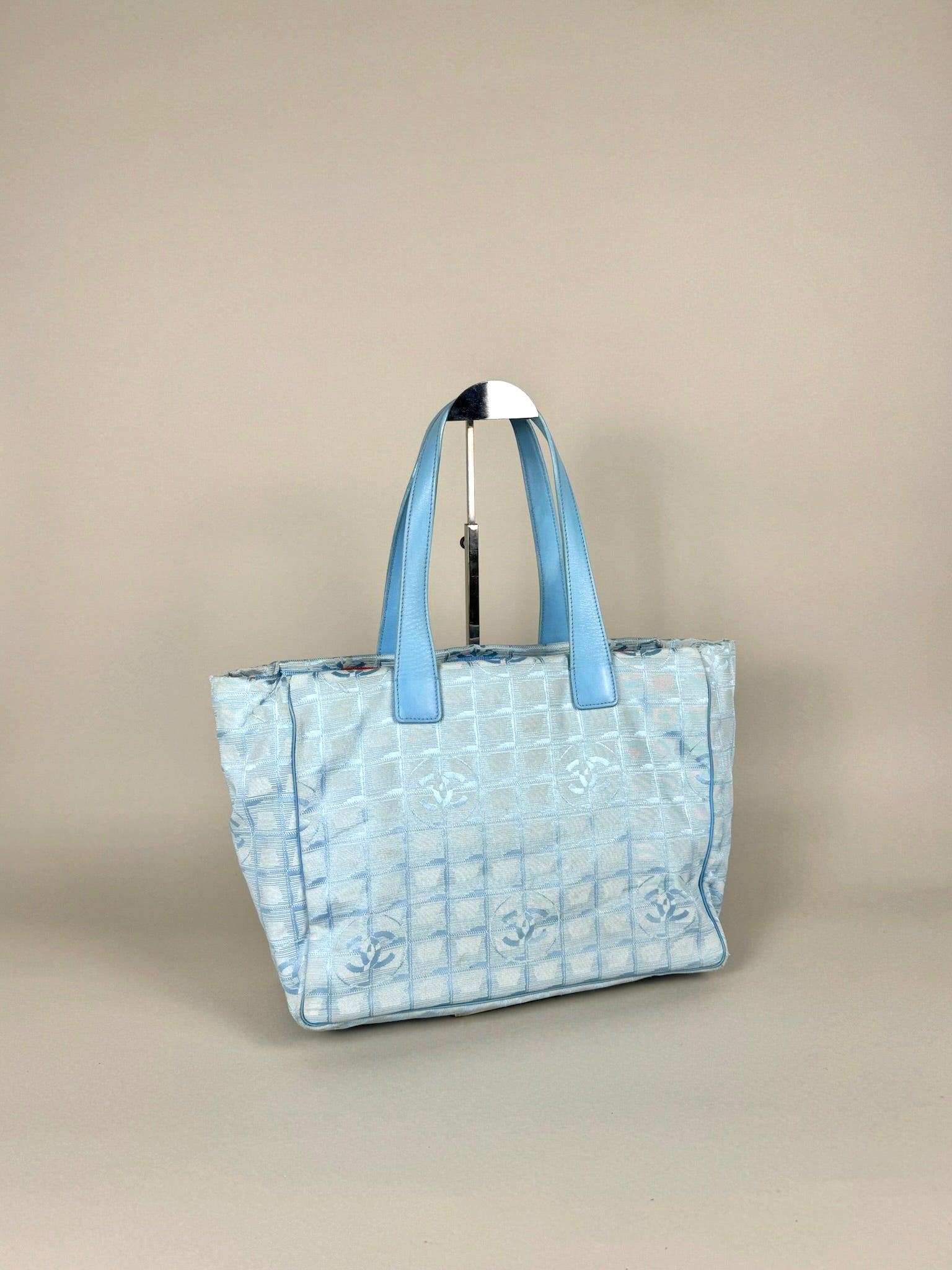 Chanel Travel Ligne Blue Tote Bag