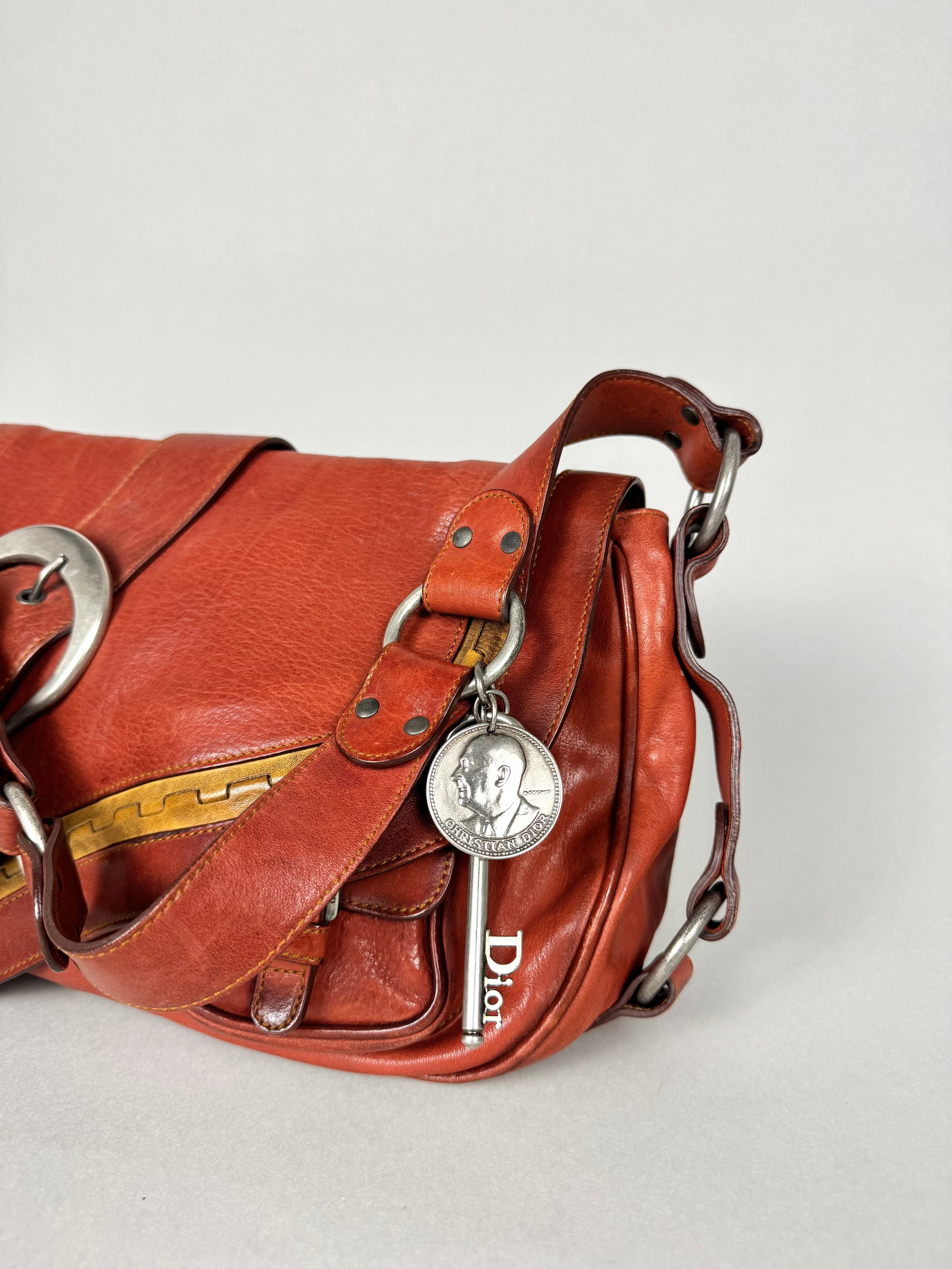 Christian Dior Gaucho Leather Red