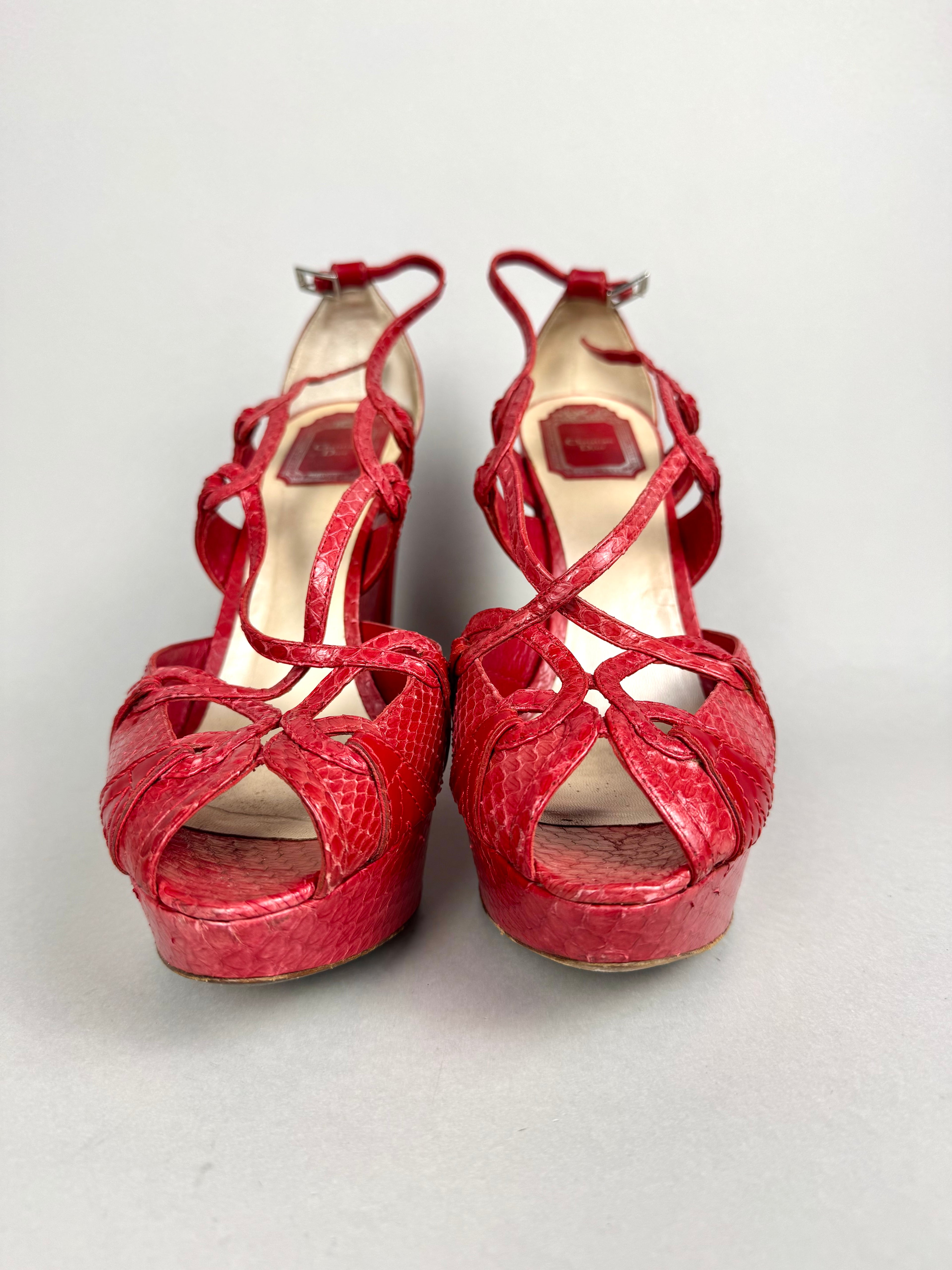 Christian Dior Red Leather Pumps