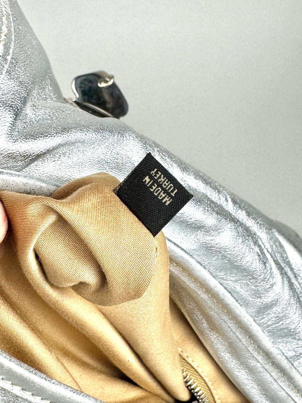 Miu Miu Silver Leather Harlequin Patchwork Coffer Matelass Hobo
