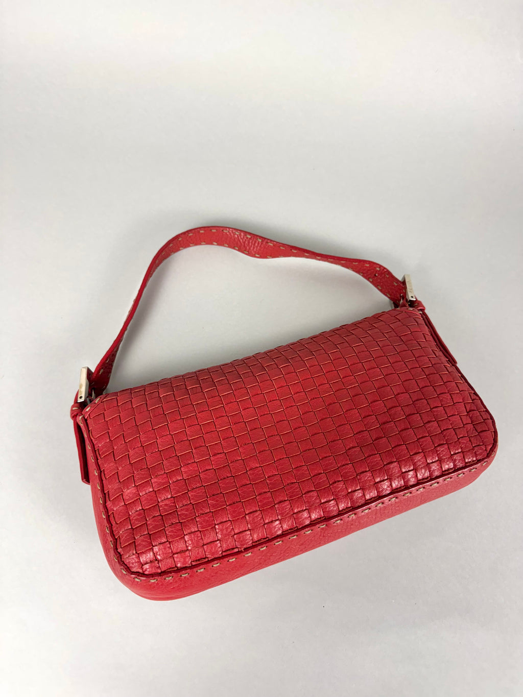 Fendi Baguette Leather Red