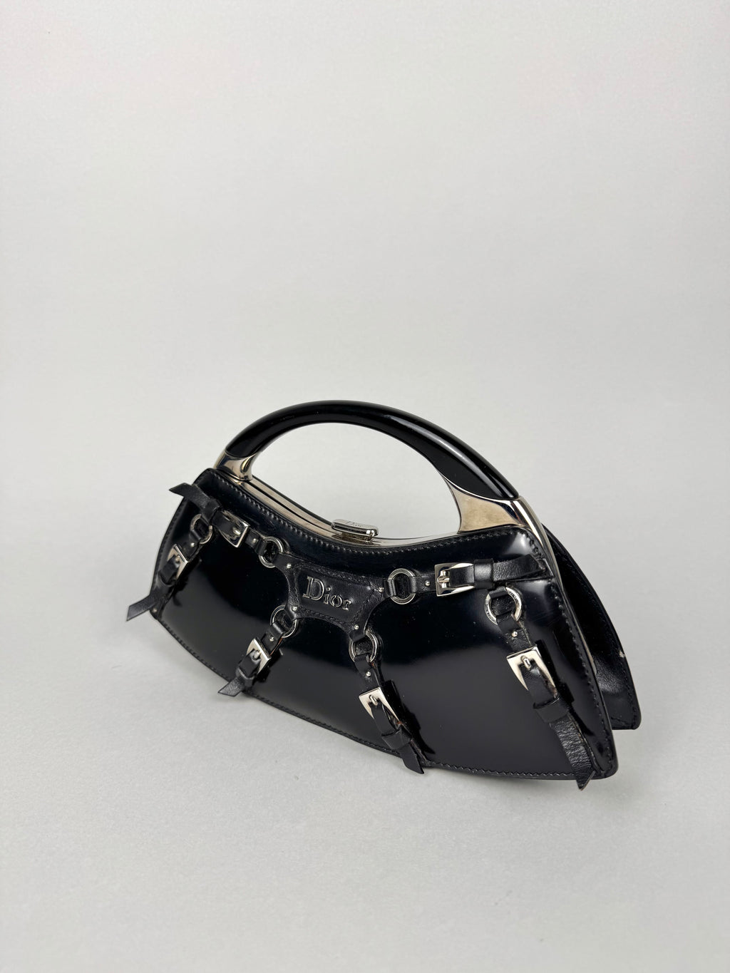 Christian Dior Bondage Black Leather