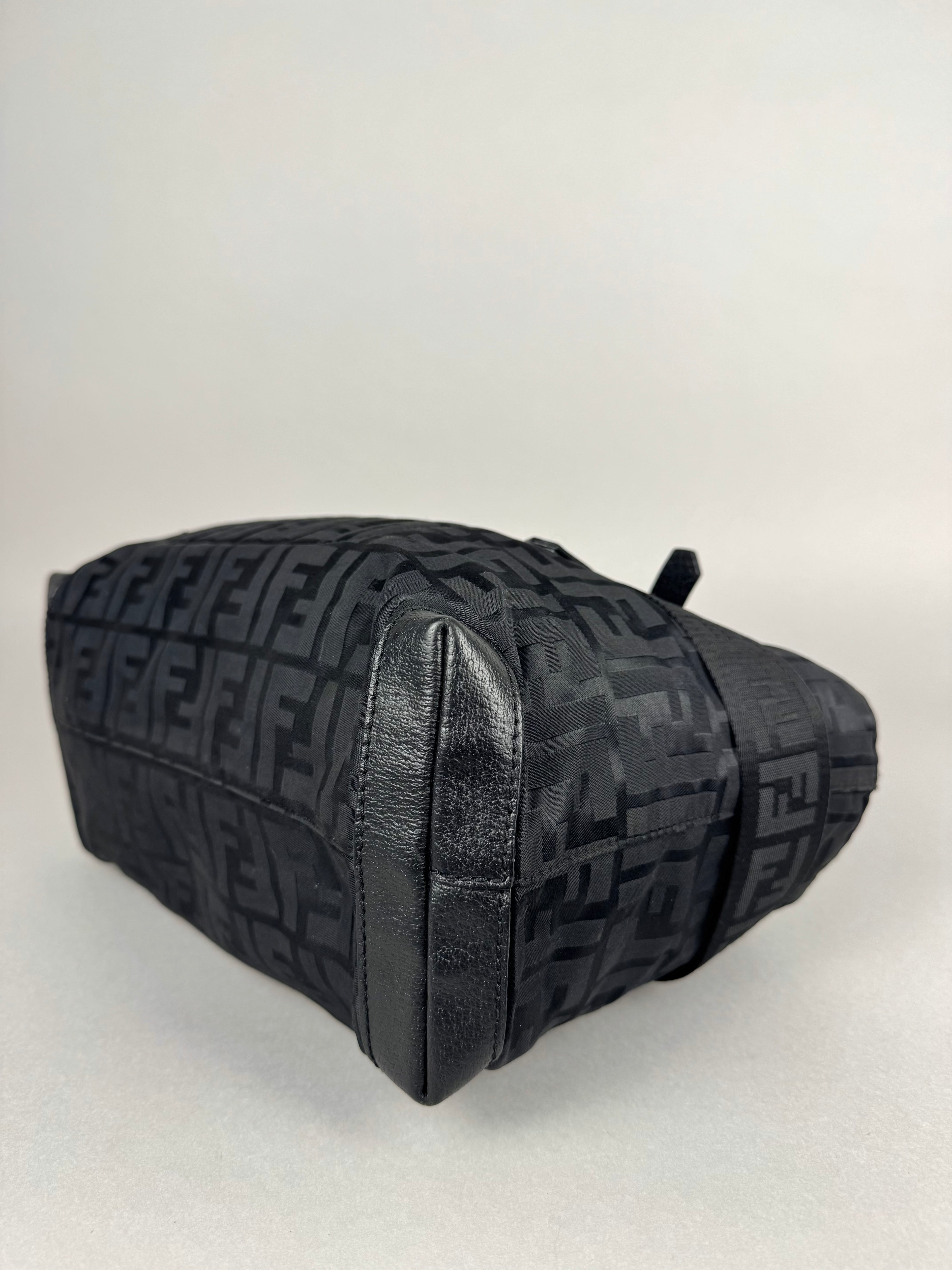 Fendi Monogram Zucca Zip Code Shoulder