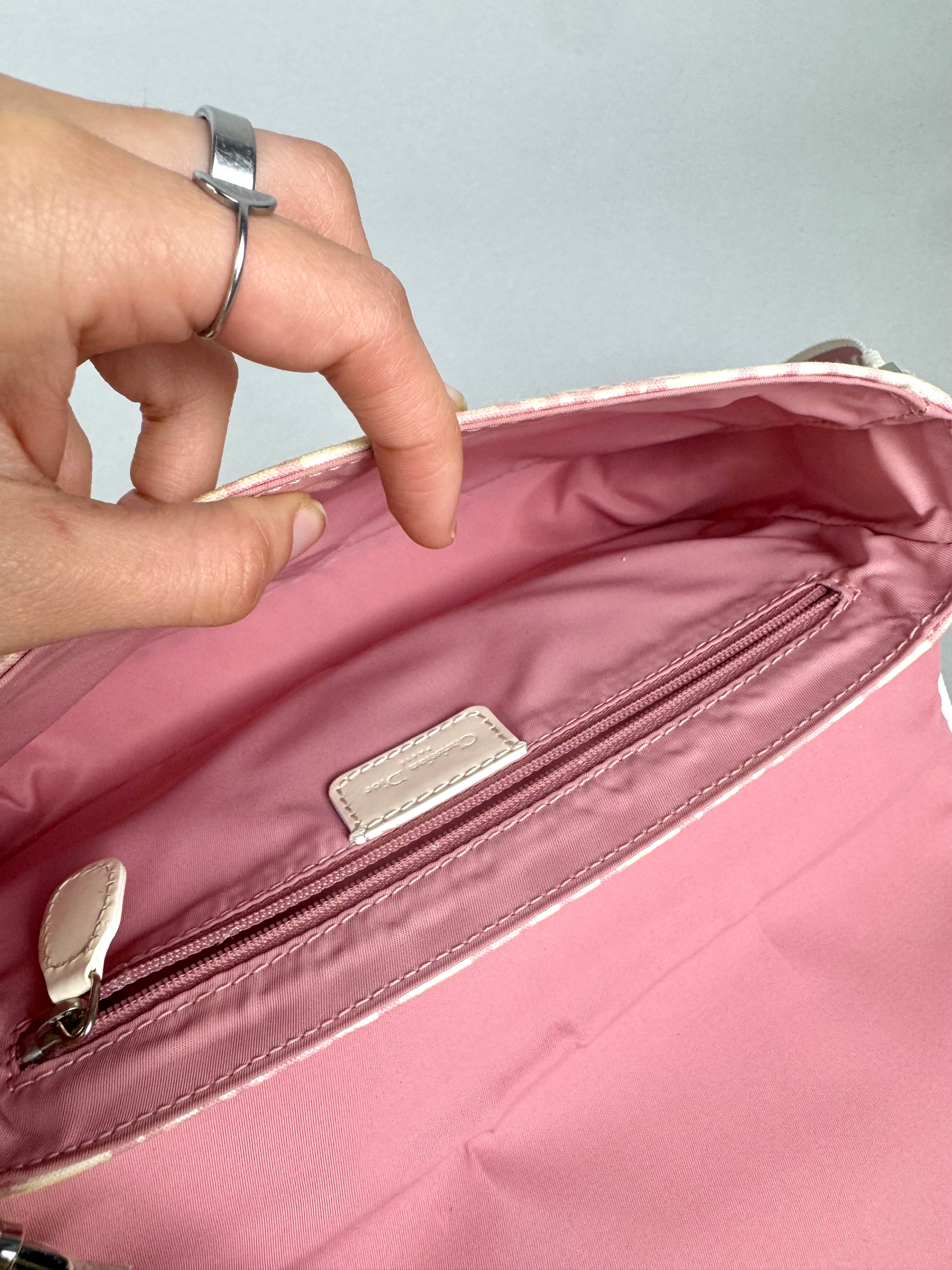 Christian Dior Girly Pink Monogram Reporter Crossbody