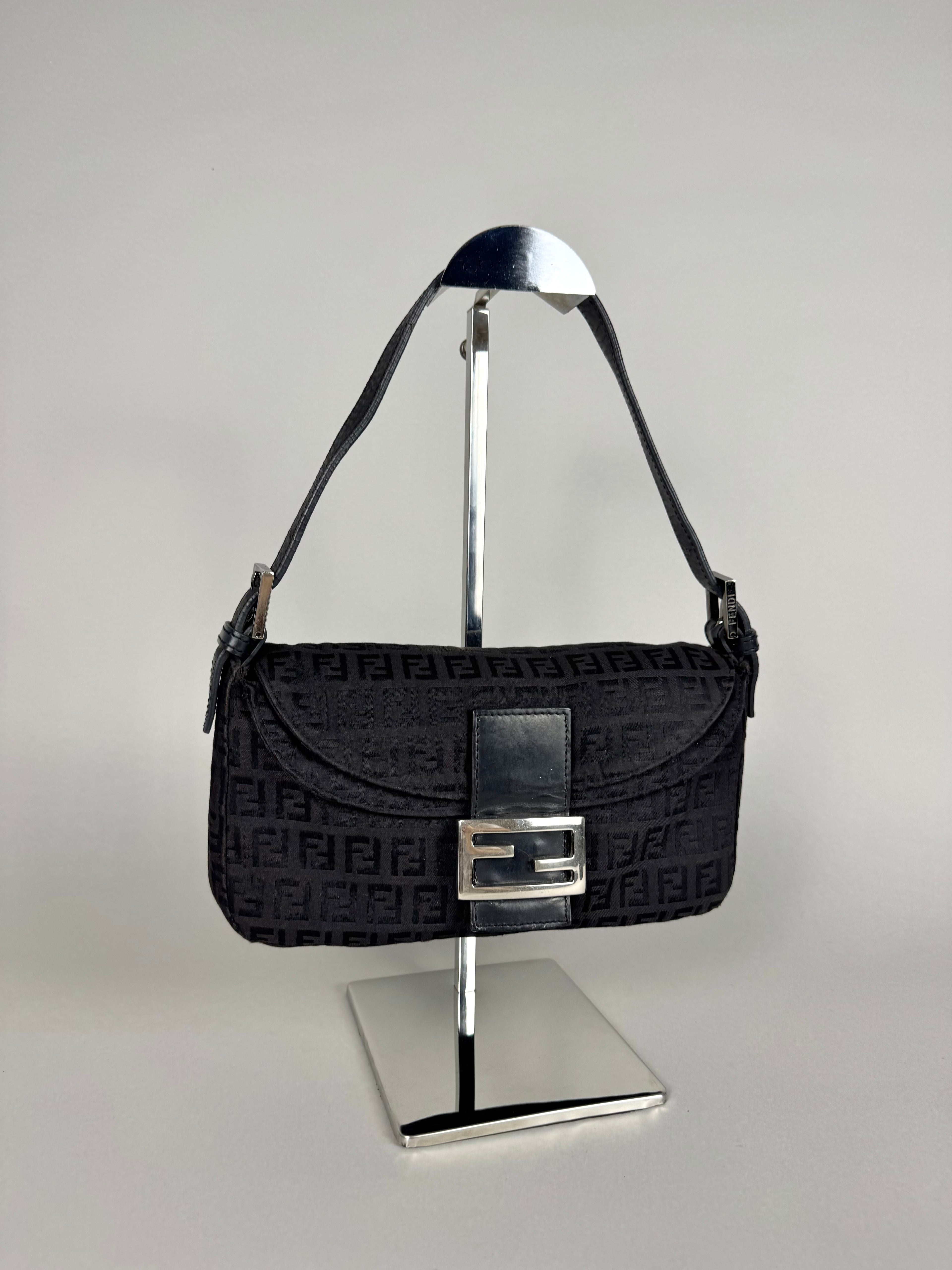 Fendi Baguette Monogram Black