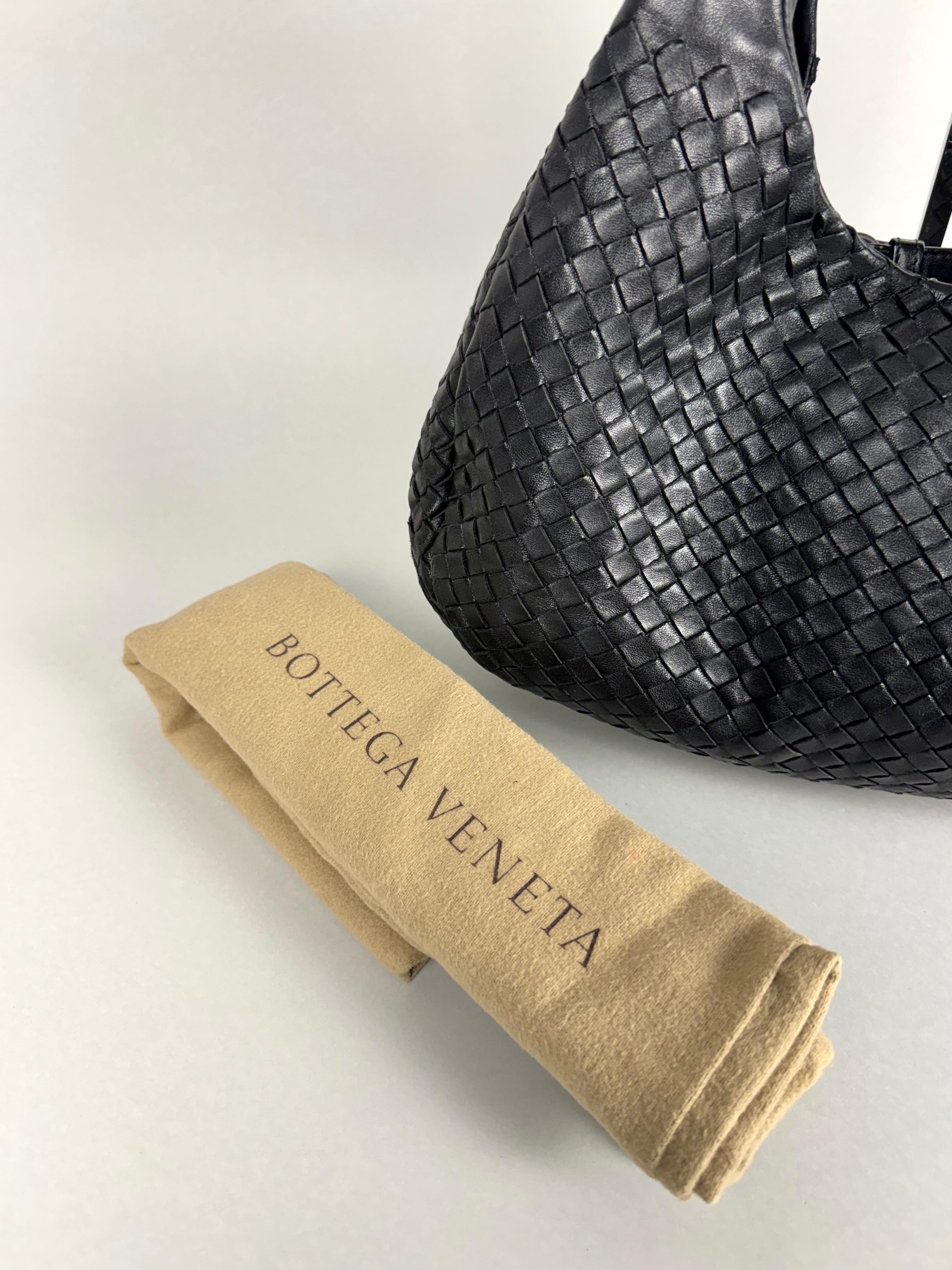 Bottega Veneta Campana Intrecciato Hobo Black