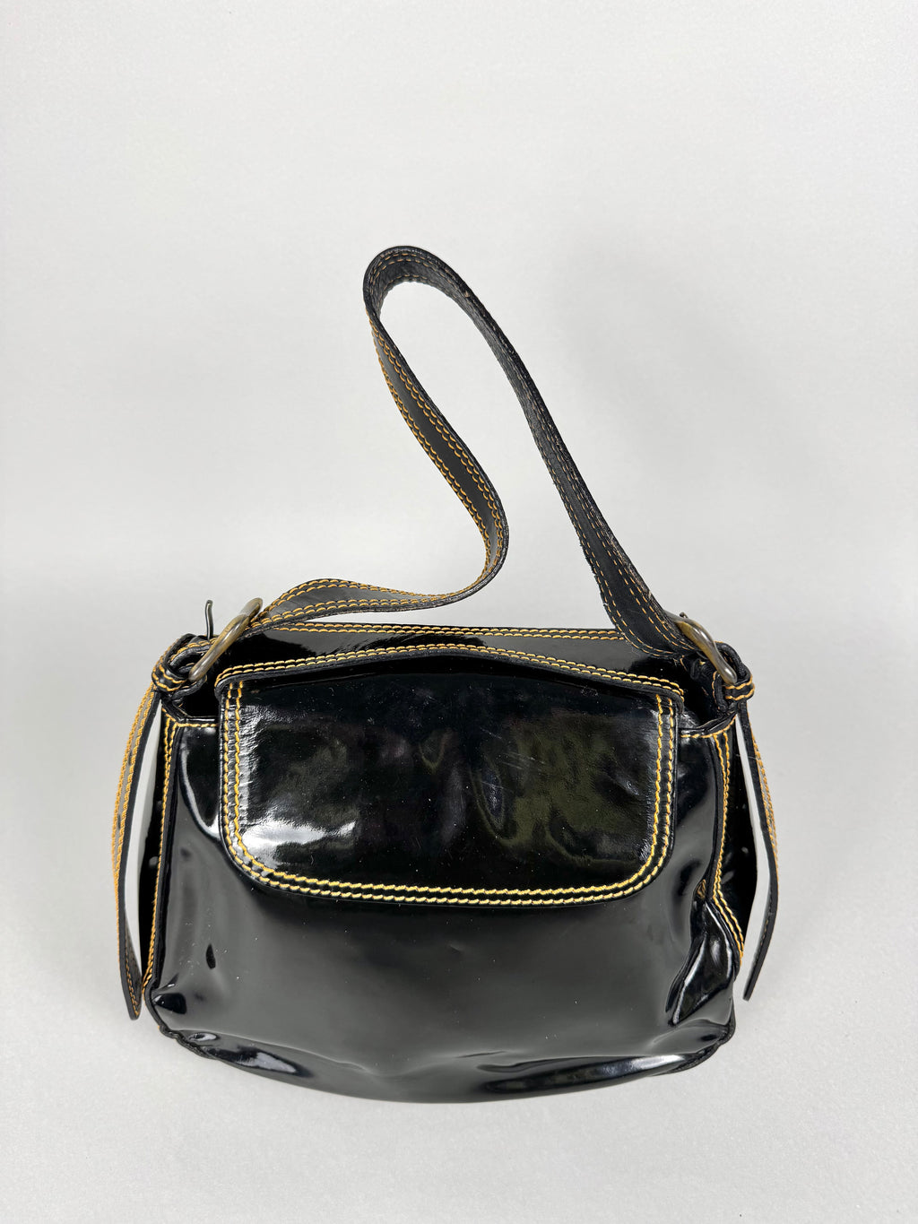 Fendi Patent Leather B Black